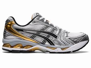 Zapatillas Asics GEL-KAYANO 14 Hombre Blancas Doradas | KWLA-60852