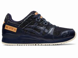 Zapatillas Asics GEL-LYTE III Hombre Negras Azules Oscuro | GSCE-89317