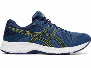 Zapatillas Running Asics GEL-CONTEND 6 Hombre Gris Oscuro Amarillo | ZURJ-29635