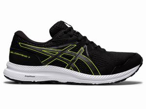 Zapatillas Running Asics GEL-CONTEND 7 (4E) Hombre Negras Verde | HXKE-92708