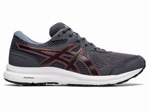 Zapatillas Running Asics GEL-CONTEND 7 (4E) Hombre Gris Rojas | OJPY-62173