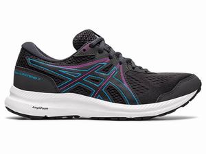 Zapatillas Running Asics GEL-CONTEND 7 Mujer Gris Negras | CWQT-96357