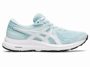 Zapatillas Running Asics GEL-CONTEND 7 Mujer Turquesa Claro Blancas | MPYN-45873