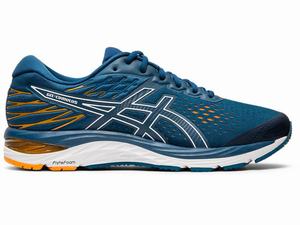 Zapatillas Running Asics GEL-CUMULUS 21 Hombre Blancas Azules | YQVB-90862