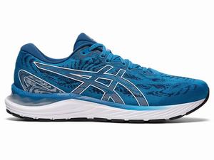 Zapatillas Running Asics GEL-CUMULUS 23 Hombre Blancas Azules | HIQR-49673