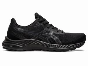 Zapatillas Running Asics GEL-EXCITE 8 Mujer Negras Gris | PYNW-65728