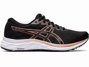 Zapatillas Running Asics GEL-Excite 7 Mujer Negras Rosas Doradas | ARTO-84590