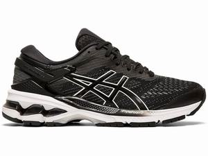 Zapatillas Running Asics GEL-KAYANO 26 Mujer Negras Blancas | KBJN-21543