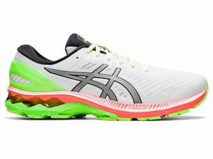 Zapatillas Running Asics GEL-KAYANO 27 LITE-SHOW Hombre Blancas Plateadas | JAXL-85463