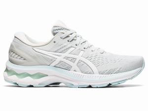 Zapatillas Running Asics GEL-KAYANO 27 Mujer Blancas Gris | TLFE-82704