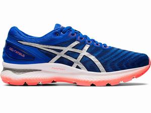 Zapatillas Running Asics GEL-NIMBUS 22 Hombre Azules Plateadas | VXAK-25976