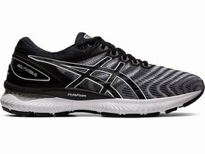 Zapatillas Running Asics GEL-NIMBUS 22 Hombre Negras Blancas | WSTB-32651