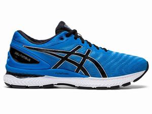 Zapatillas Running Asics GEL-NIMBUS 22 Hombre Negras Azules | XJFV-59370