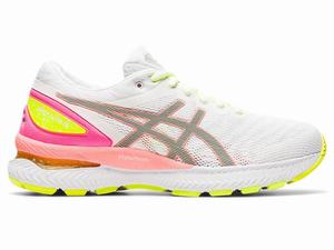 Zapatillas Running Asics GEL-NIMBUS 22 LITE-SHOW Mujer Blancas Naranjas Coral | GYVF-30451