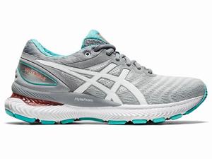 Zapatillas Running Asics GEL-NIMBUS 22 Mujer Blancas | GJKH-17953