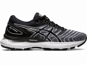 Zapatillas Running Asics GEL-NIMBUS 22 Mujer Negras Blancas | MFIR-51367