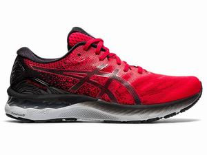 Zapatillas Running Asics GEL-NIMBUS 23 Hombre Negras Rojas | IEXG-47563