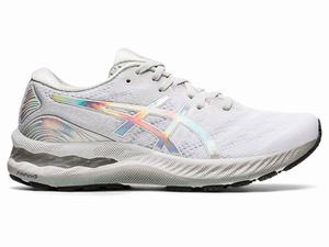 Zapatillas Running Asics GEL-NIMBUS 23 PLATINUM Mujer Gris | QMUK-51087