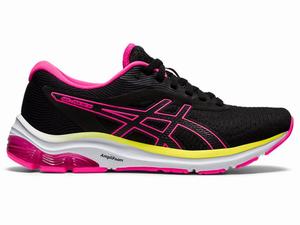 Zapatillas Running Asics GEL-PULSE 12 Mujer Negras Rosas | GBJM-80732