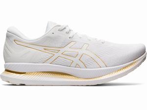 Zapatillas Running Asics GLIDERIDE Hombre Blancas Doradas | CVBW-05362