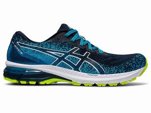 Zapatillas Running Asics GT-2000 9 KNIT Hombre Blancas Azules | NKXV-67138