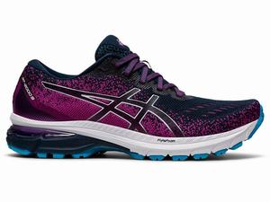 Zapatillas Running Asics GT-2000 9 KNIT Mujer Blancas Azules | PLXZ-74386