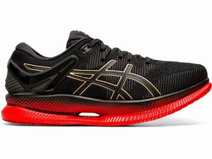 Zapatillas Running Asics METARIDE Hombre Negras Rojas | EMRH-08164