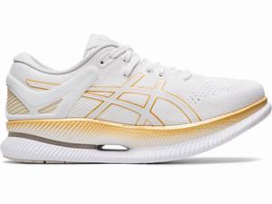 Zapatillas Running Asics METARIDE Mujer Blancas Doradas | AMTQ-35172