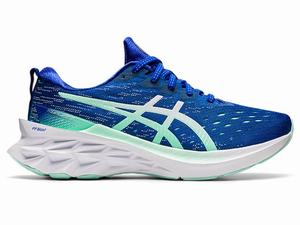 Zapatillas Running Asics NOVABLAST 2 Mujer Blancas Azules | MCGV-82956