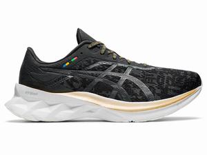 Zapatillas Running Asics NOVABLAST Hombre Negras Gris | MBTL-64815