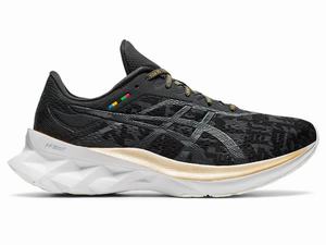 Zapatillas Running Asics NOVABLAST Mujer Negras Gris | WLJM-02891