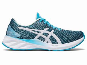 Zapatillas Running Asics ROADBLAST Mujer Turquesa Claro Blancas | OHAZ-46185