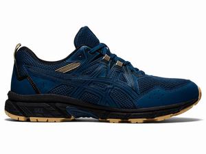 Zapatillas Trail Running Asics GEL-VENTURE 8 Hombre Negras Azules | EBXF-63917