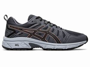 Zapatillas Trail Running Asics GEL-VENTURE 7 (D) Mujer Gris Oscuro Rosas Gris Doradas | FEVO-08397