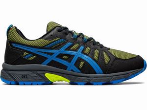 Zapatillas Trail Running Asics GEL-VENTURE 7 Hombre Verde Claro Azules | SPON-13902