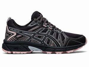 Zapatillas Trail Running Asics GEL-VENTURE 7 Mujer Gris Oscuro Negras | UPJL-93825