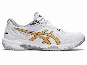 Zapatillas de Voleibol Asics GEL-ROCKET 10 Hombre Blancas Doradas | HYVG-80239