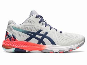 Zapatillas de Voleibol Asics NETBURNER BALLISTIC FF MT 2 Hombre Gris Naranjas Rojas | QBCM-25036