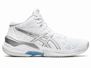 Zapatillas de Voleibol Asics SKY ELITE FF MT Mujer Blancas Plateadas | KXNM-16072