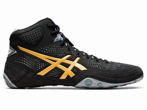 Zapatos De Lucha Asics DAN GABLE EVO 2 Hombre Negras Doradas Marrones | XAEM-05819