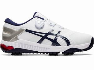 Zapatos de Golf Asics GEL-COURSE DUO Boa Hombre Azul Marino Blancas | HLUO-57684