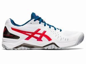 Zapatos de Tenis Asics GEL-CHALLENGER 12 Hombre Blancas Rojas | GLWY-95786