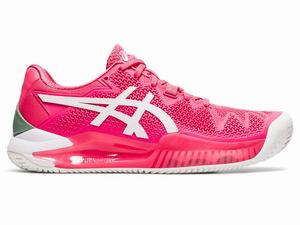 Zapatos de Tenis Asics GEL-RESOLUTION 8 CLAY Mujer Rosas Blancas | LWDZ-45981