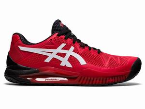 Zapatos de Tenis Asics GEL-Resolution 8 Hombre Rojas Blancas | NPVE-58032